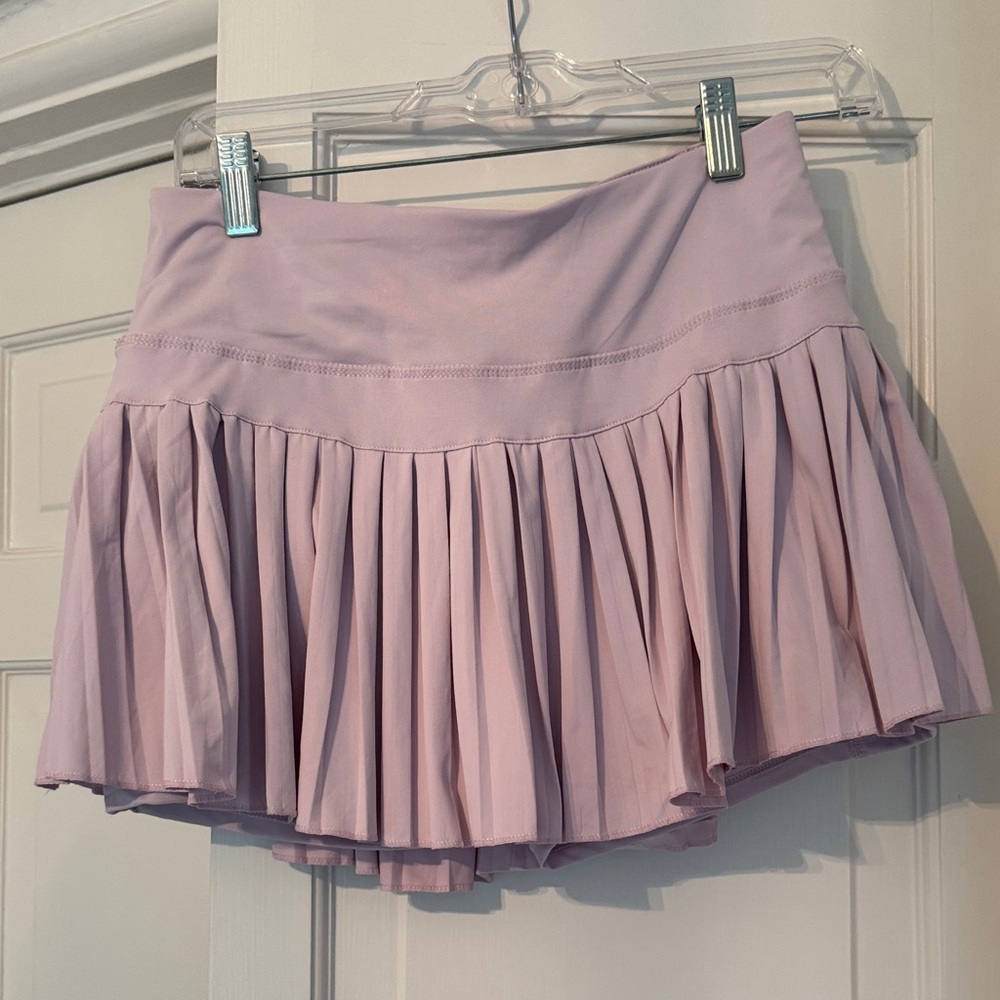Gold hinge Pleated Pink Skirt